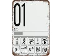 eedee Creative Festival Wall Art Summer Home Decor Tin Sign Portal Test Chamber Icons,Game Poster, Game Room Decor, Aperture Laboratories Game Poster Metal Signs Spring Wall Decor 8x12 Inch