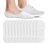 Eedor No Show Socks Womens Invisible Liner, Non Slip & Low Cut, Casual & Formal Wear, Soft & Stretchable, 6 Pairs (12 Socks)_white, 7-9 EU