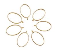 EEE ELECRELIVE 10pcs Alloy Open Back Bezel Pendants 39x23.8x3.5mm Oval Hollow Frame Mold Charms for DIY Resin Pressed Flower Jewelry Golden