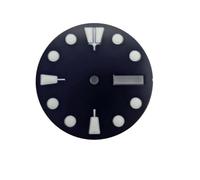 EEEBLBXNQ 1pc 28.55mm 29mm C3 Green Luminous Dial FIT NH35 3 O'clock NH36 and 8 Movement Watch Case(130)