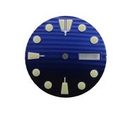 EEEBLBXNQ 1pc 28.55mm 29mm C3 Green Luminous Dial FIT NH35 3 O'clock NH36 and 8 Movement Watch Case(20)