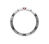 EEEBLBXNQ 1PC 38mmx31.5mm Flat Metal Watch Bezel Insert Fits SKX007 SKX009 SRPD Case NH36 NH35 Movement Men Parts(02)