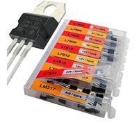 EEEEE 10 Values 50 Pcs Linear Voltage Regulator Positive External Voltage Kit LM317 L7805 L7806 L7808 L7809 L7810 L7812 L7815 L7818 L7824 TO-220 Package Adjustable Voltage Regulator Assortment Kit