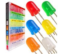 EEEEE 600pcs 6 Colors 5mm LED Diode Assortment LED Light Kit Box Multi Colored mini LEDs White Red Yellow Orange Green Blue Light Emitting lamp diodes Components Parts ledlights Circuit
