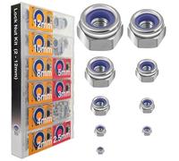 EEEEE Lock Nuts Assortment 524 pcs Stainless Steel 304 Metric locknut M2 M2.5 M3 M4 M5 M6 M8 M10 M12 Nylon Insert Hardware nut Lock Metric nylock nut Secure nut Steel nut Lock Nylon Bolts Nuts