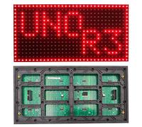 EEEEE P10 Red LED Panel Display Large Size 32cm X 16cm, 512 pcs of LED, Each Individual addressable, Controlled by Uno r3 with Arduino IDE.