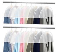 EEEKit 16PCS Suit Shoulder Covers, Dustproof Clear Clothes Cover Garment Protector Bags for Hanging Clothes Shirt Suit Jacket Coat Sweater, 60 x 30 x 5cm