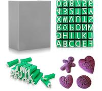EEEKit 36PCS Letter Stamps for Clay: Polymer Clay Alphabet Number Stamp Set