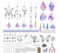 EEEKit 400PCS DIY Suncatcher Kit for Adults, Crystal Sun Catchers Rainbow Maker, Hanging Crystal Prism Suncatcher Ornament for Window Home Wedding Garden Festival Decoration, Gifts for Her
