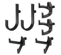 EEEKit 6 Pcs ABS Storage Shed Tool Hooks, Wall Mount Shed Storage Accessories Hanger with J, U & V Shapes, for Hanging Garden Tools, Compatible with Suncast and Craftsman Shed