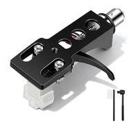 EEEKit AT-3600L Cartridge Stylus, Black Headshell with 2 Cleaning Brushes Fit for Technics SL D1, SL D1K, SL D2, SL D202, SL D205, SL D2K, SL D3, SL D303, SL D33, SL D3K, SL D5