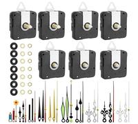 EEEKit Clock Mechanisms Replacement, 7PCS Quartz Battery Motor Movements with 10 Sets of Hands for DIY Clock Parts Repair (13/15/22mm Shaft)