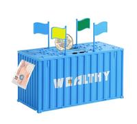 EEEKit Digital Coin Bank, Automatic Coin Counting Money Bank with LCD Display & Manual Adjustment Button, Cash Saver Box for Adults, Blue