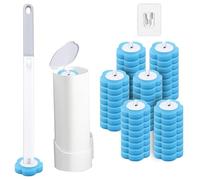 EEEKit Disposable Toilet Brush and Holder Set, Wall Mounted Toilet Bowl Brushes