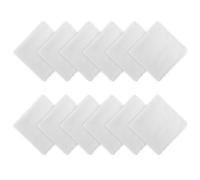 EEEKit Men's Handkerchiefs, 12PCS Cotton Handkerchiefs Set, White Pocket Squares for Suits, 30x30CM Soft Hankies for Women Weddings Prom