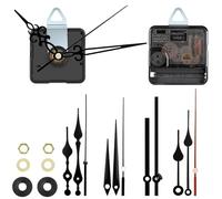 EEEKit Silent Clock Mechanisms Battery Powered, 2pcs Quartz Motor Mechanism Replacement with 5 Sets of Hands for DIY Clock Repair Parts (22mm Shaft)