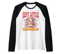 Eeepy Little Hedgehog Cute Baby Prickly Potato, Spiky Bean Raglan Baseball Tee