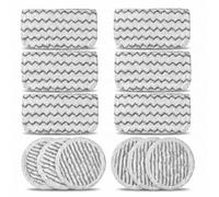 eefaYIYIFA 12 Pack Steam Mop Replacement Pads, Washable Microfiber Scrub Pads, Heat-Resistant & Highly Absorbent, Hook-and-Loop Design, Universal Fit for Standard Steam Mops