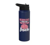 EEG Tech Neuroscience Neuro Nurse Brain Neurology Stainless Steel Insulated Water Bottle