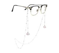 EegantCho Eyeglasses Chain Handmade Gold Glasses Beaded Eyeglass Spectacle Reading Bead Strap Lanyard Eyewear for Women(Star Moon)