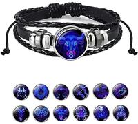 Eeiiey Gleym Manifestation Spirit Bracelet - Zodiac Constellation Universe Design, Adjustable Unisex Jewelry Gift