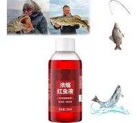 Eeiiey Red 40 Fishing Liquid,Red Worm Scent Fish Attractants for Baits,Red Ink Fishing Liquid,Strong Fish Attractant Concentrated Red Worm Liquid Bait Additive,Red Worm Concentrate for Trout/Cod/Carp