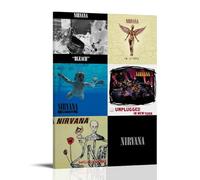 EEILASE Nirvana Albums Poster Wall Art Decorative Canvas Posters 12x18inch(30x45cm) Frame-Nirvana