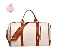 EEJBYTDI Bagger Folding Travel Bag, Waterproof Big Capacity Folding Duffel Bag (Beige)