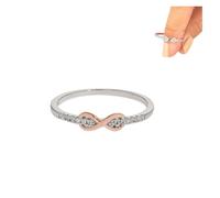 EEJBYTDI Star Mom Infinity Ring, Mother Daughter Forever Linked Together Ring,Mothers'Day Birthday Christmas Jewelry Gifts (White diamond,6)
