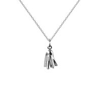 EEJBYTDI Tiny Talisman Spooky Ghost Necklace, Halloween Ghost Jewelry,3D Ghost Charm Pendant,Cute Ghost Necklace (silver)