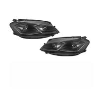 Eejghfwq Car HeadLight Assembly For VW For GOLF 7 Halogen Xenon For GTI Front Headlights DRL Turning Signal Head Lamp LED Car Headlight Assembly(Hella 5 -No Bulb,Halogen Black RHD)