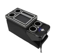 Eejghfwq Console Storage Box For Citroen For Berlingo V 2021-2025 Row Front Railing Box Set General Business Armrest Central Store Car Mobile(D black Wireless)