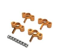 eejinwen 4Pcs Metal Steering Knuckles Hub Carrier for JLB for Racing for Che-etah 11101 21101 J3 for Speed 1/10 RC Car Upgrade Parts(Gelb)