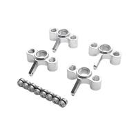 eejinwen 4Pcs Metal Steering Knuckles Hub Carrier for JLB for Racing for Che-etah 11101 21101 J3 for Speed 1/10 RC Car Upgrade Parts(Silver)