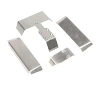eejinwen 4Pcs Stainless Steel Body Skid Plate Fully Protector for RC Car 1/16 for Traxxas Mini E for 1:16 Upgrade Parts