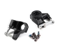 eejinwen Aluminum Steering Knuckle Set Clear Black for Ax-ial SCX10 II AR44 for Van-quish VS4-10 for Rock-jock F9 F10T D44 HD44 Straight Axle(Schwarz)