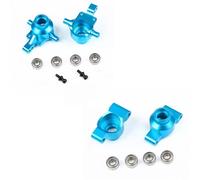 eejinwen For TT-01 CNC Aluminum Front Rear Suspension Arm Steering Hub Carrier set for 1/10 for Tam-iya RC Car TT01 Upgrade Parts(Front Rear Hub)