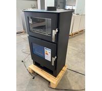 EEK A+ - Fireplace with Baking Compartment Inox Verso F Wood Stove 9 kW Fireplace Oven Wood Multiple Use Heating Oven