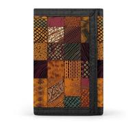 Eekstdbn African Style Patchwork Trifold Wallet, Card Cases And Money Oganizer Thin Stylish Mini Coin Bag with Zipper Coin Pocket Credit for Men And Women