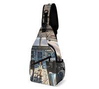 Eekstdbn Airplane Cockpit Crossbody Bag Casual Chest Bag for Men And Women Minimalist Chest Shoulder Pack Travel Chest Bag for Daily Use