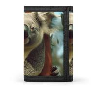 Eekstdbn Bear Koala Trifold Wallet, Card Cases And Money Oganizer Thin Stylish Mini Coin Bag with Zipper Coin Pocket Credit for Men And Women