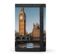 Eekstdbn Big Ben And Houses of Parliament Riverside Trifold Wallet, Card Cases And Money Oganizer Thin Stylish Mini Coin Bag with Zipper Coin Pocket Credit for Men And Women