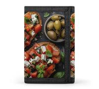 Eekstdbn Food Plating Images Trifold Wallet, Card Cases And Money Oganizer Thin Stylish Mini Coin Bag with Zipper Coin Pocket Credit for Men And Women