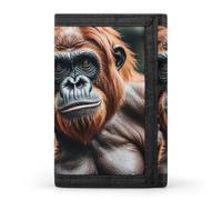 Eekstdbn Gorillas Trifold Wallet, Card Cases And Money Oganizer Thin Stylish Mini Coin Bag with Zipper Coin Pocket Credit for Men And Women