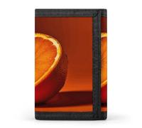 Eekstdbn Half An Orange Trifold Wallet, Card Cases And Money Oganizer Thin Stylish Mini Coin Bag with Zipper Coin Pocket Credit for Men And Women
