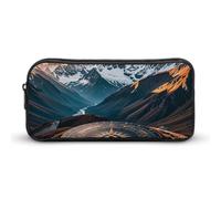 Eekstdbn Mountain Compass Pencil Case Office Stationery Organizer Simple Sturdy Zipper Closure Portable Pencil Bag Office Travel Multi-Purpose Bag