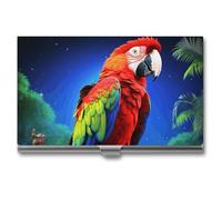 Eekstdbn Parrot Business Card Case for Women Or Men Snaps Closed Portable Name Holder Credit Card Holder for Business Meeting Use