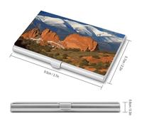 Eekstdbn Pikes Peak Colorado Business Card Case for Women Or Men Snaps Closed Portable Name Holder Credit Card Holder for Business Meeting Use