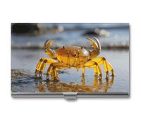 Eekstdbn Transparent Crab Business Card Case for Women Or Men Snaps Closed Portable Name Holder Credit Card Holder for Business Meeting Use