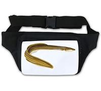 EEL Fish Drawing Sketch Art Waist Bag Fanny Pack White